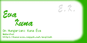 eva kuna business card