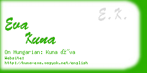 eva kuna business card